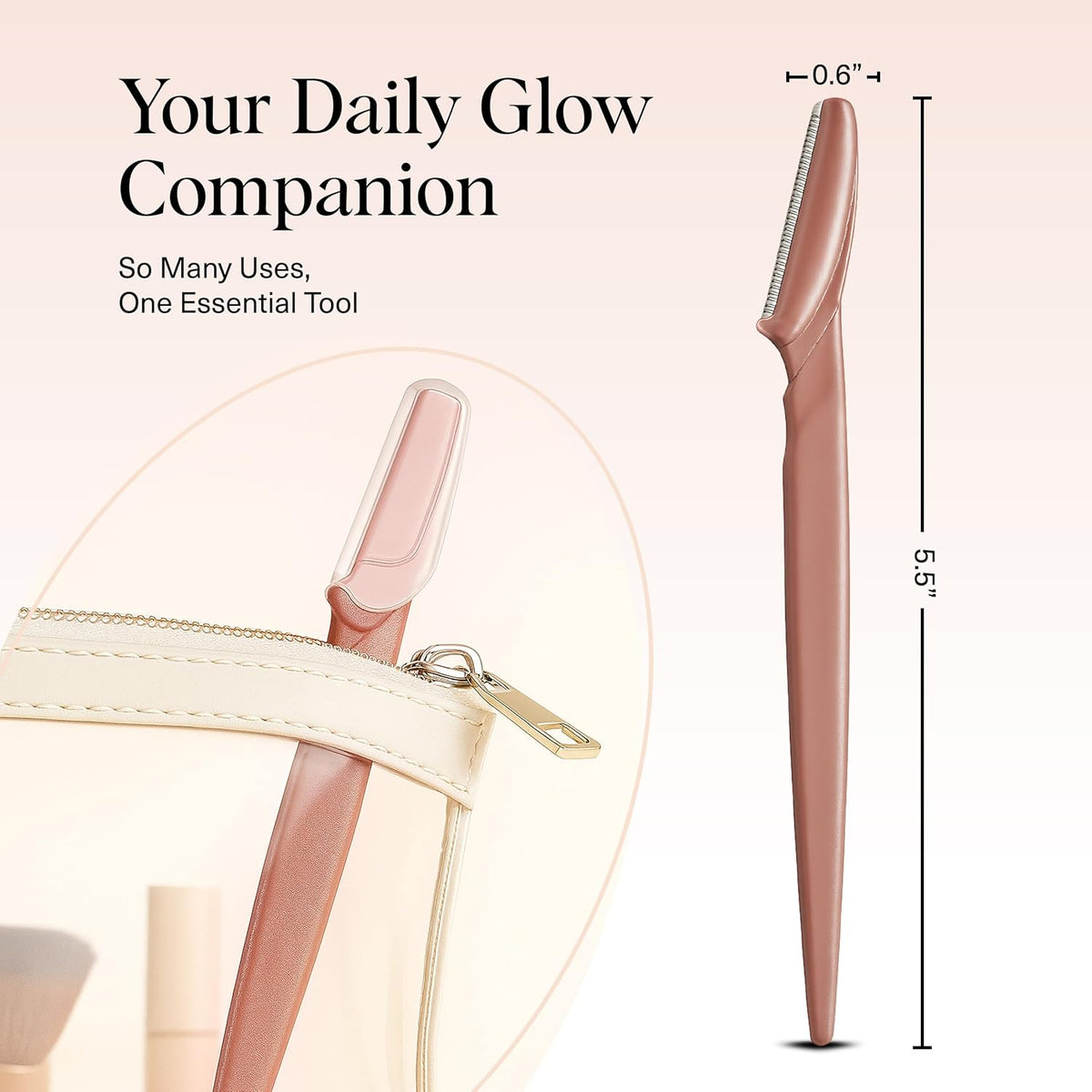 Dermaplane Razor for Women Face – Terracotta, 6 Pcs