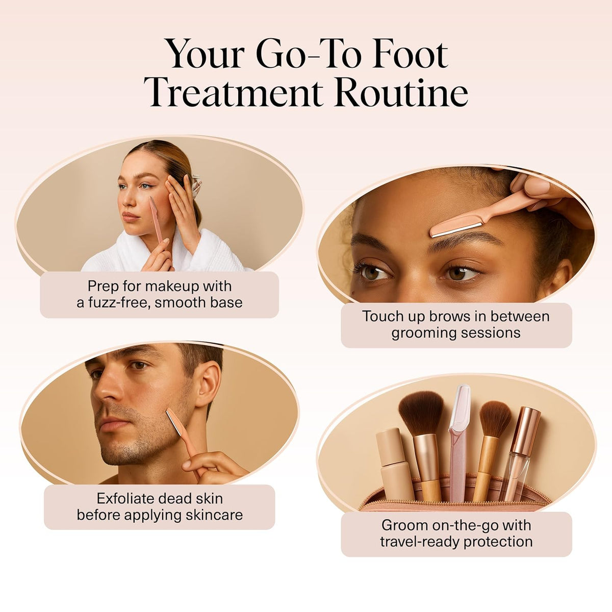 Dermaplane Razor for Women Face – Terracotta, 6 Pcs