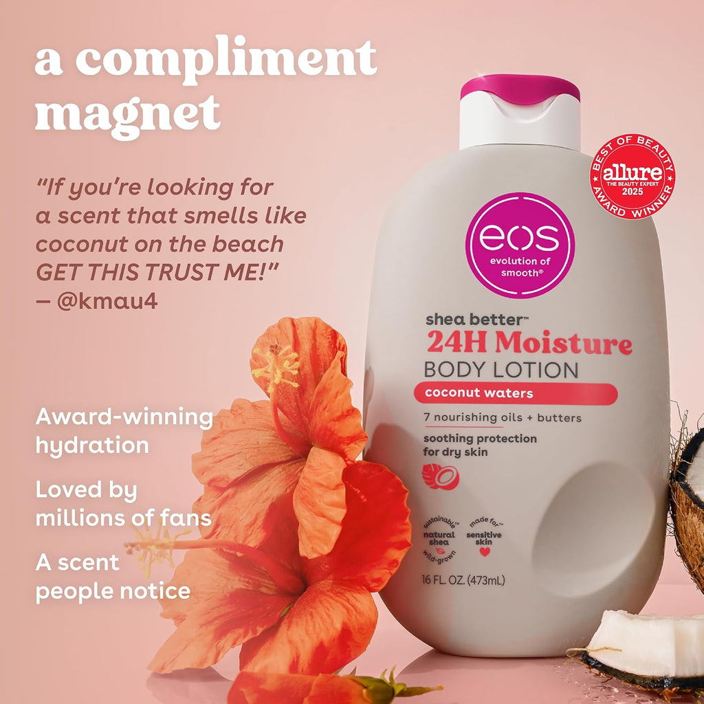 Shea Better Body Lotion- Coconut Waters, Natural Shea Butter, 16 Fl Oz