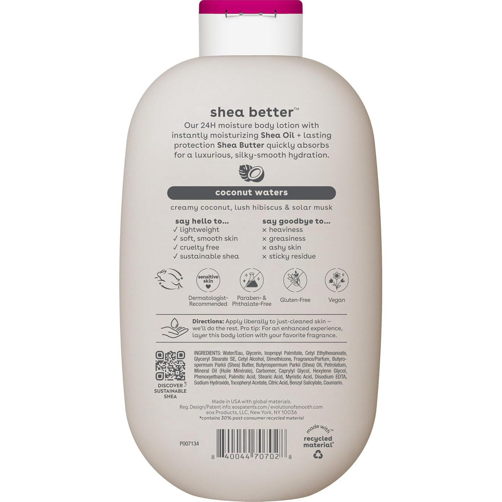 Shea Better Body Lotion- Coconut Waters, Natural Shea Butter, 16 Fl Oz