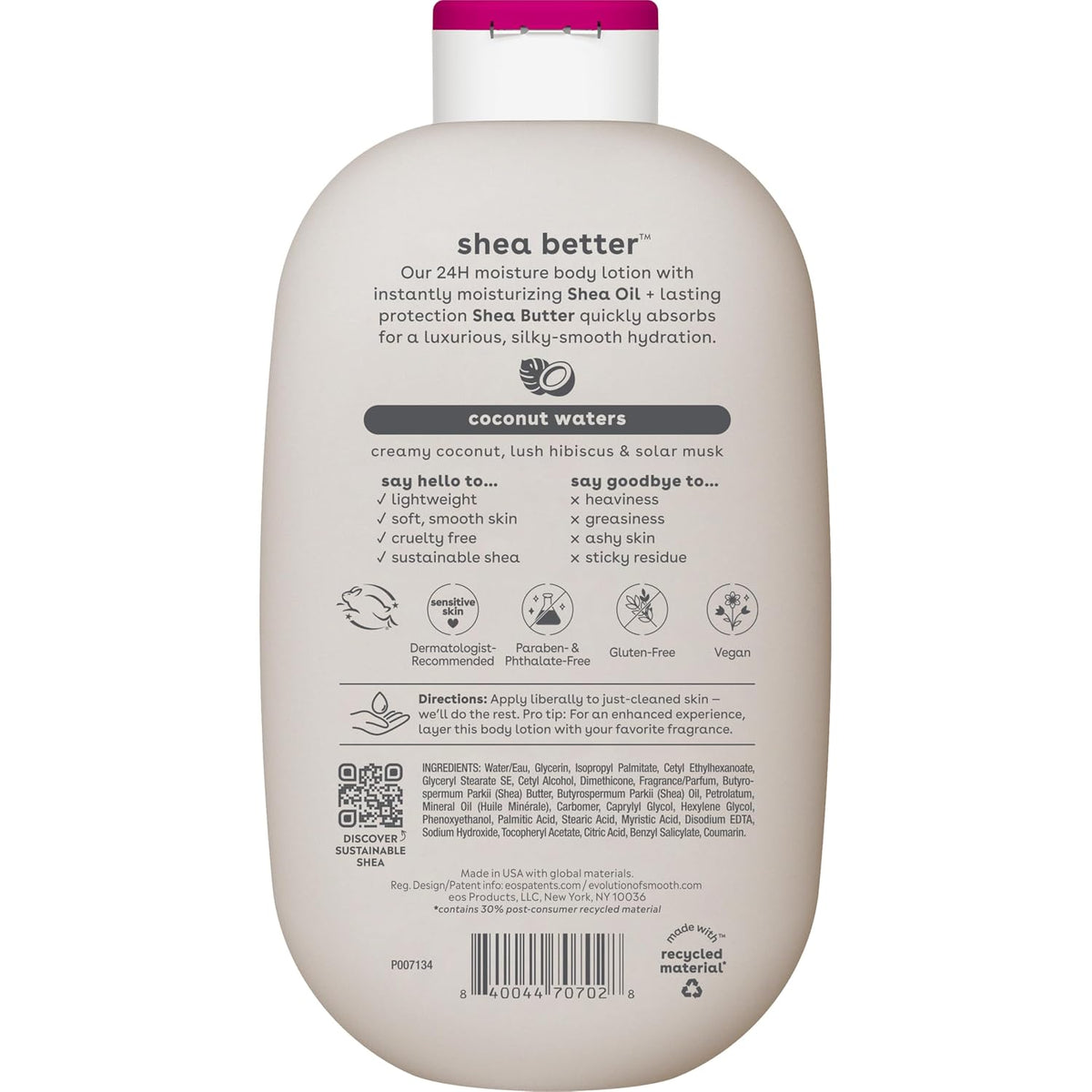 Shea Better Body Lotion- Coconut Waters, Natural Shea Butter, 16 Fl Oz