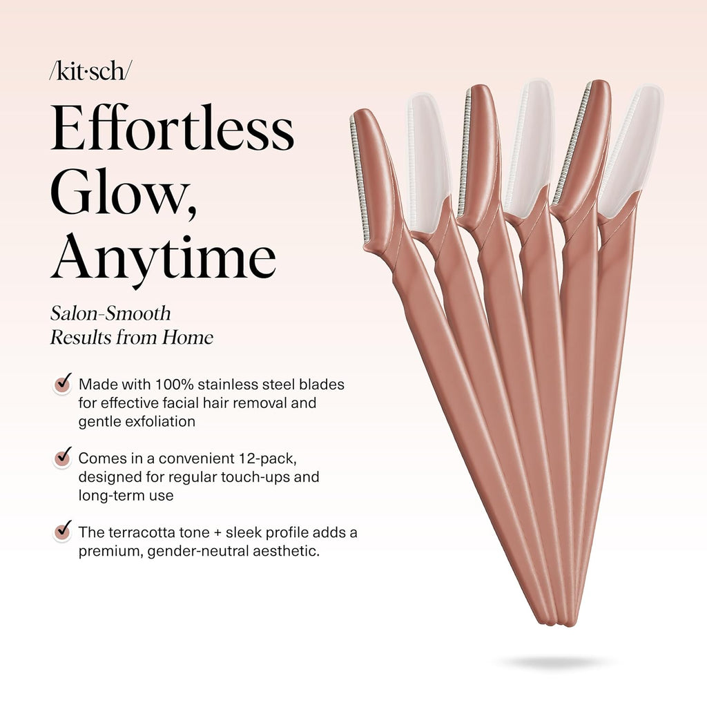Dermaplane Razor for Women Face – Terracotta, 6 Pcs