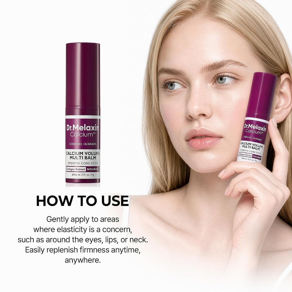 Collagen Multi Balm Stick, Calcium & Adenosine Korean Wrinkle Stick for Eye, Neck & Face, Firming Collagen Stick, under Eye Balm for Dark Circles & Depuffing, Korean Skin Care, 0.31 Oz