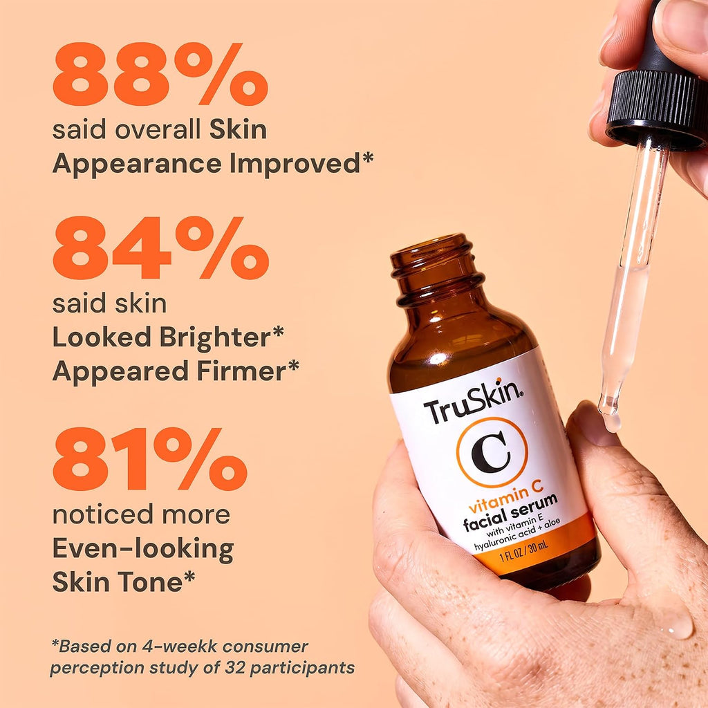 Brightening Vitamin C Serum for Face with Hyaluronic Acid, 1 Fl Oz