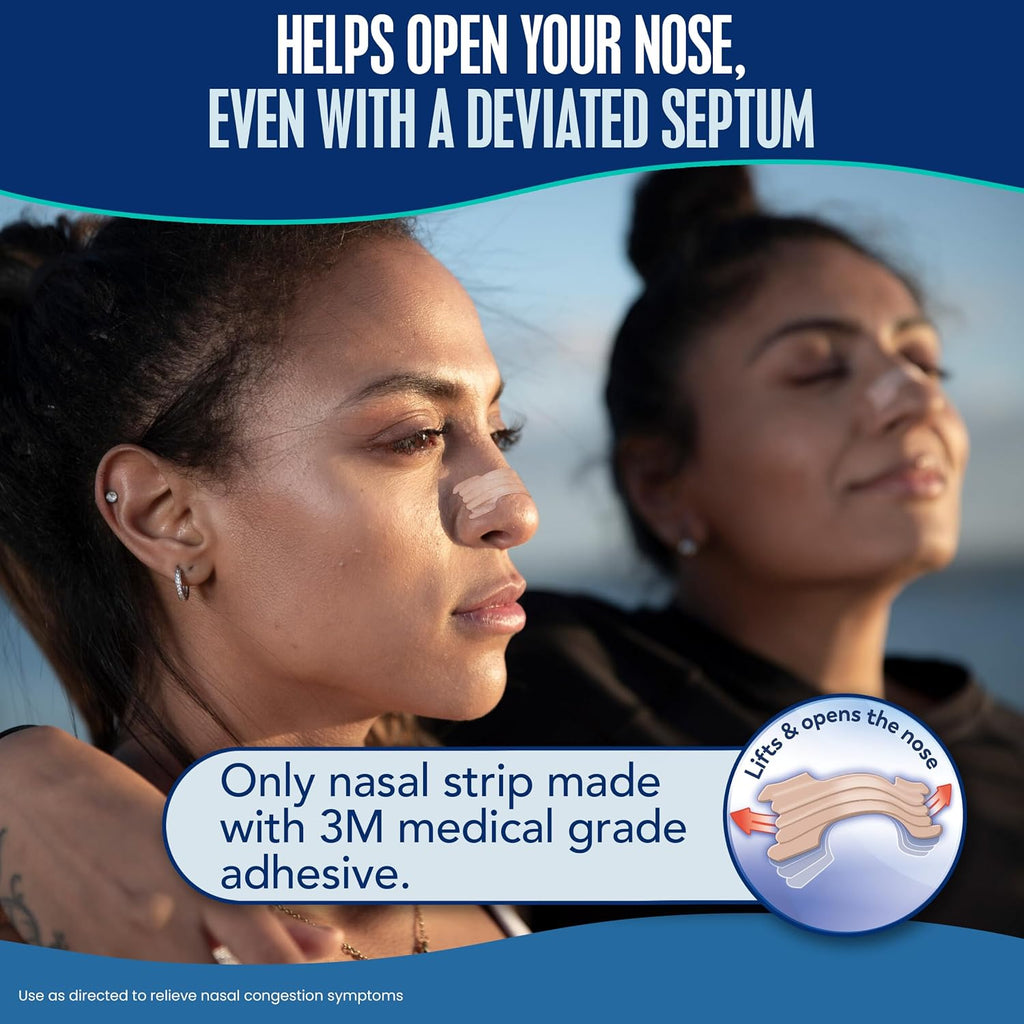 Extra Strength Nasal Strips, Congestion Relief, Tan, 44Ct
